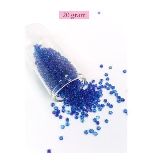 Dökme Cam Kum Boncuk (8/0) 3 mm - 4 Renk - Toplam 80 Gram - BNC420