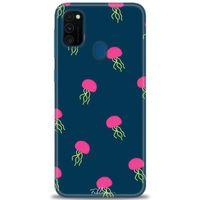 Samsung Galaxy M21 Kılıf HD Baskılı Kılıf - Ahtapotlar + Tam Ekran Koruyucu