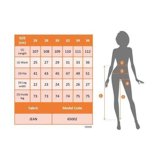 Kadın Yüksek Bel Yanları Lastik önü Düğmeli Kot Pantolon