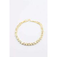 Taşlı Petek Bileklik - Altın