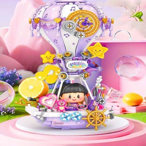 Eğitici Oyuncak LZ4111 LOZ  MOR HAVA BALONU  BLOCK OYUNCAK 666 PARÇA