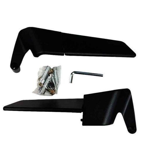 SEVGENT Siyah H2 Yarasa Katlanır Ayna Tek Delikli Model