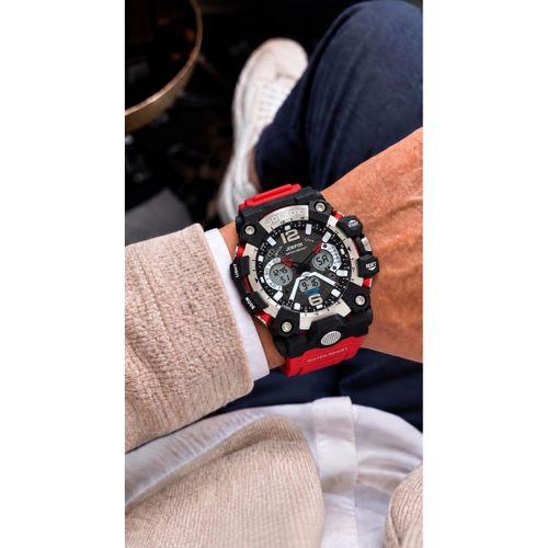 Joefox Digital Ve Analog 2 Yıl Garantili Kronmetre+Takvim+Alarm+Aydınlatma Erkek Kol Saati JOE.Y1