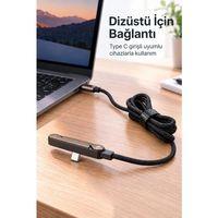 Örgü Şarj Kablosu Entegre Katlanabilir Telefon Destekli