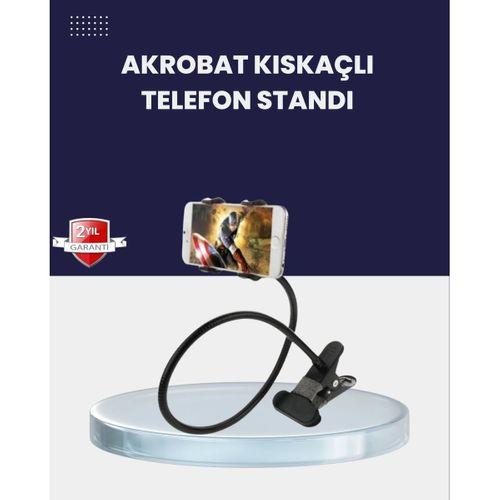 Güçlü Mandallı Akrobat Telefon Tutucu Masa Araç Uyumlu