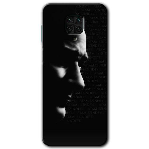 MRCİLETİSİM Xiaomi Redmi Note 9 Pro Kılıf HD Desen Baskılı Arka Kapak + Temperli Cam - Atam İzindeyiz