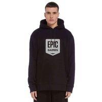 Epic Games Fortnite Baskılı Siyah Erkek Kapşonlu Sweatshirt
