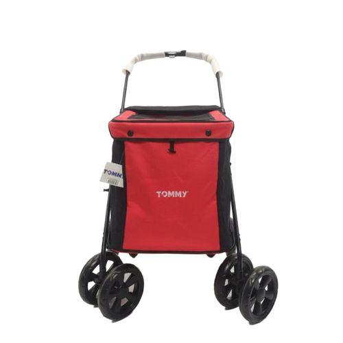 Tommy Evcil Hayvan Arabası Gri Kırmızı 102*62*105c Max 40kg