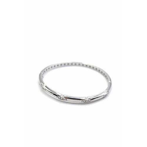 Taşlı Vip Bilezik - Gümüş