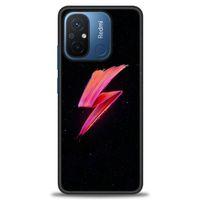 Xiaomi Redmi 12C Kılıf HD Baskılı Kılıf - Pembe Şimşek + Tam Ekran Koruyucu