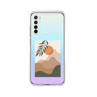 Redmi Note 8 Landscape With Sun Desenli Premium Şeffaf Silikon Kılıf