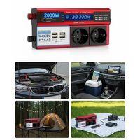 12v 2000w Modifiye Sinüs İnverter Araç Ve Güneş Enerjisi Uyumlu, Çift Usb, Çift Priz Ve Çakmaklık Epilons
