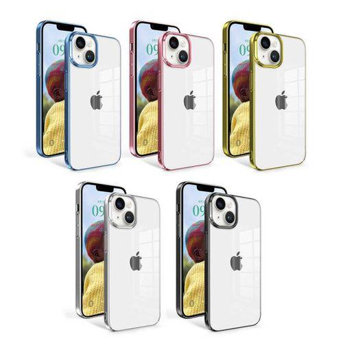 Fogy Apple iPhone 14 Uyumlu Kılıf Sert Şeffaf Lazer Kaplama Sun Kapak