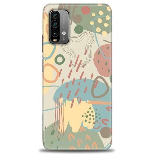 Xiaomi Redmi Note 9 4G Kılıf HD Baskılı Kılıf - Renkli Tuval + Tam Ekran Koruyucu