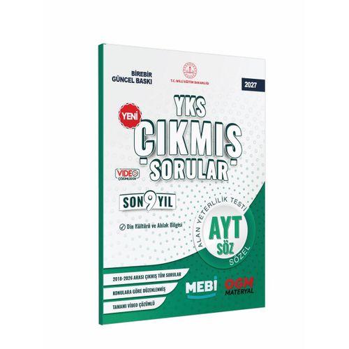 2027 YKS-AYT MEBİ DİN KÜLTÜRÜ ve AHLAK BİLGİSİ ÖSYM Çıkmış Soru Bankası SÖZEL Son 9 Yıl BASKI ÜCRETİ