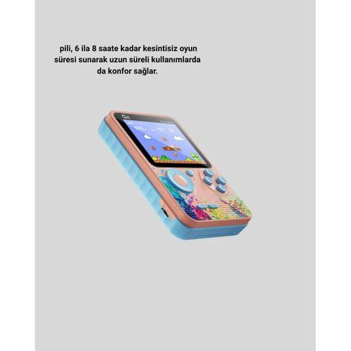 Mini Retro Oyun Konsolu 500 Oyunlu 3.0 İnç Ekran Ve Şarjlı Batarya