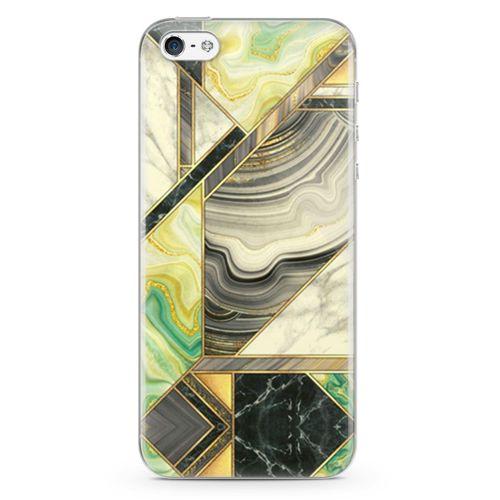 Apple iPhone 5 Kılıf Vintage Mermer Arka Kapak Koruma Desenli Full Koruyucu