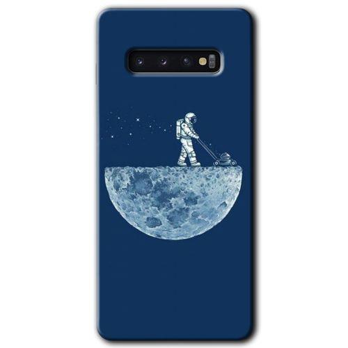 Potkal Hediye Fabrikası Samsung Galaxy S10 Kılıf HD Desen Baskılı Arka Kapak - Uzay İşçisi