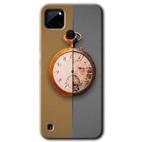 Realme C21 Kılıf Baskılı Kapak - Clocks Artwork + 5D Tam Kaplayan Cam