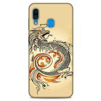 Samsung Galaxy A30 Kılıf Dragons (27) Tasarımlı Kılıf Siyah Ejderha Dövmesi