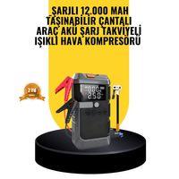 Işıklı Hava Kompresörlü Taşınabilir Akü Takviye Ünitesi