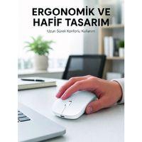 Profesyonel Kablosuz Bluetooth Mouse Çift Modlu Ergonomik Fare