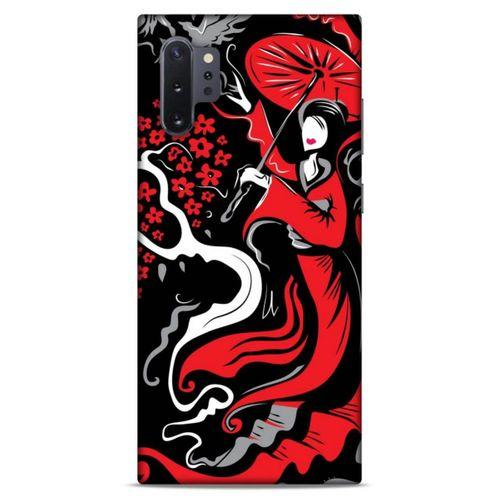 Lopard Samsung Galaxy Note 10 Plus Uyumlu Kılıf Soyut Sanat (11) Baskılı Tam Koruma