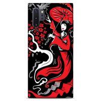 Lopard Samsung Galaxy Note 10 Plus Uyumlu Kılıf Soyut Sanat (11) Baskılı Tam Koruma