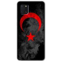 Galaxy Note 10 Lite Kılıf HD Desen Baskılı Arka Kapak - Black Ayyıldız + Kırılmaz Cam