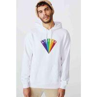 Lucifer Rising Baskılı Beyaz Erkek Kapşonlu Sweatshirt