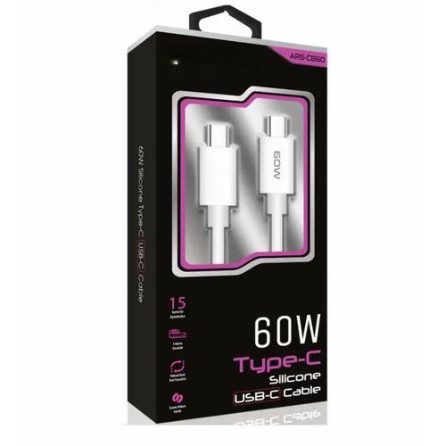 60w Usb-c Type-c Silikon Şarj Kablosu Hızlı Şarj, Dayanıklı Ve Esnek Tasarım, Tüm Usb-c Cihazlarla Uyumlu