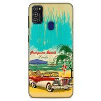 Retro (16) Desen Kalın Kılıf Renkli Samsung Galaxy M21 Kılıf