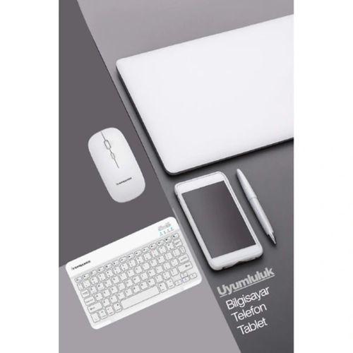 Beyaz Kablosuz Klavye Ve Mouse Seti