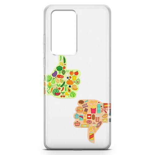 Huawei P40 Pro Kılıf Sağlıklı Sağlıksız Arka Kapak Koruma Desenli Full Koruyucu