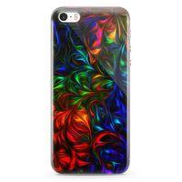 Apple iPhone SE Kılıf Fractal Art Arka Kapak Koruma Desenli Full Koruyucu