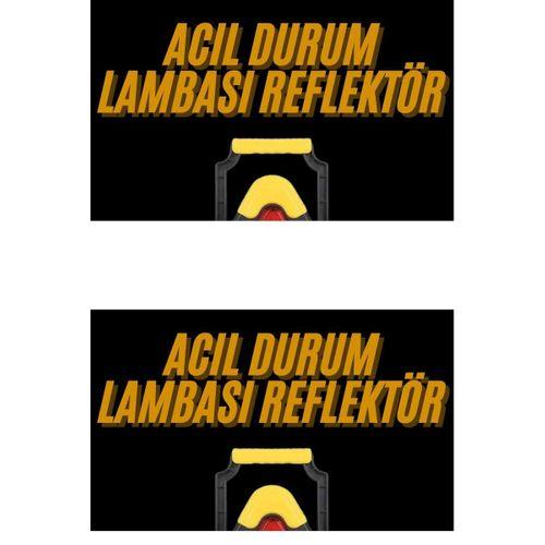 Reflektör Işıklı Ikaz Lambası Şarjlı Çok Fonksiyonlu Işıklı Üçgen Reflektör
