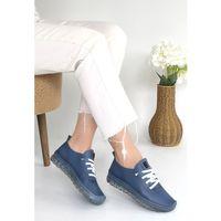 Kitta Mavi Deri Bağcıklı Spor Ayakkabı