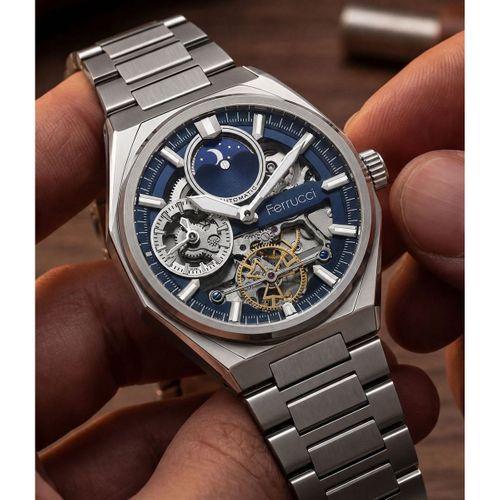 Ferrucci Otomatik Ve Kurmalı Güneş Ve Mehtap Kadranlı 2 Yıl Garantili Erkek Kol Saati BFC.M3558.S2