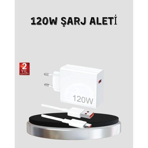 120w Hızlı Şarj Başlığı Ultra Güçlü Type-c Adaptör Kablo Dahil