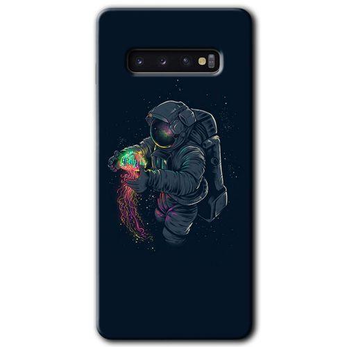 Potkal Hediye Fabrikası Samsung Galaxy S10 Kılıf HD Desen Baskılı Arka Kapak - Astronot Kıyafeti