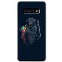 Potkal Hediye Fabrikası Samsung Galaxy S10 Kılıf HD Desen Baskılı Arka Kapak - Astronot Kıyafeti
