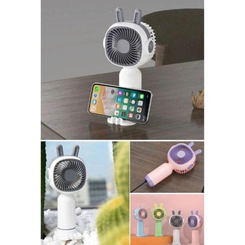 Telefon Tutuculu Şarjlı Mini El Fanı