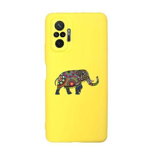Xiaomi Redmi Note 10 Pro Uyumlu Mandala Fil Desenli Premium Silikonlu Lansman Telefon Kılıfı