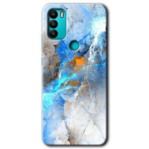 Potkal Hediye Fabrikası General Mobile GM 21 Plus HD Baskılı Kılıf + 9D Tam Ekran Koruyucu - Mavi Buzul