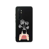 Xiaomi Note 10 Lite Mood Plants Premium Silikonlu Siyah Telefon Kılıfı
