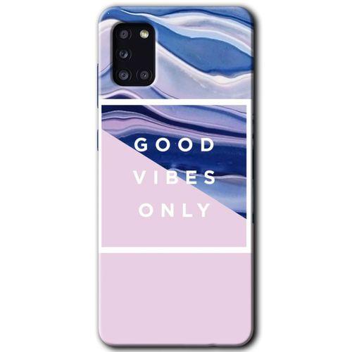 Samsung Galaxy A31 HD Baskılı Kılıf + 9D Tam Ekran Koruyucu - Good Vibes