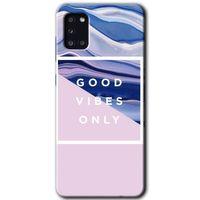 Samsung Galaxy A31 HD Baskılı Kılıf + 9D Tam Ekran Koruyucu - Good Vibes