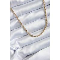 316L Çelik Gold Renk 60 cm Burgu Model Kadın Kolye