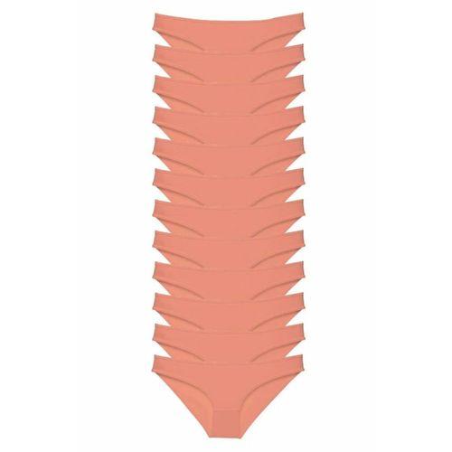 12 adet Süper Eko Set Likralı Kadın Slip Külot Pudra