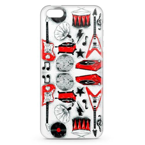 Apple iPhone 5 Kılıf Elektro Gitar Bateri Arka Kapak Koruma Desenli Full Koruyucu